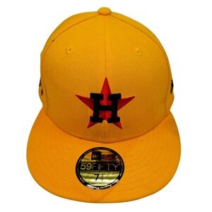 New Era 59FIFTY Houston Astros 1986 All-Star Game Fitted Hat Yellow Size 7 3/4